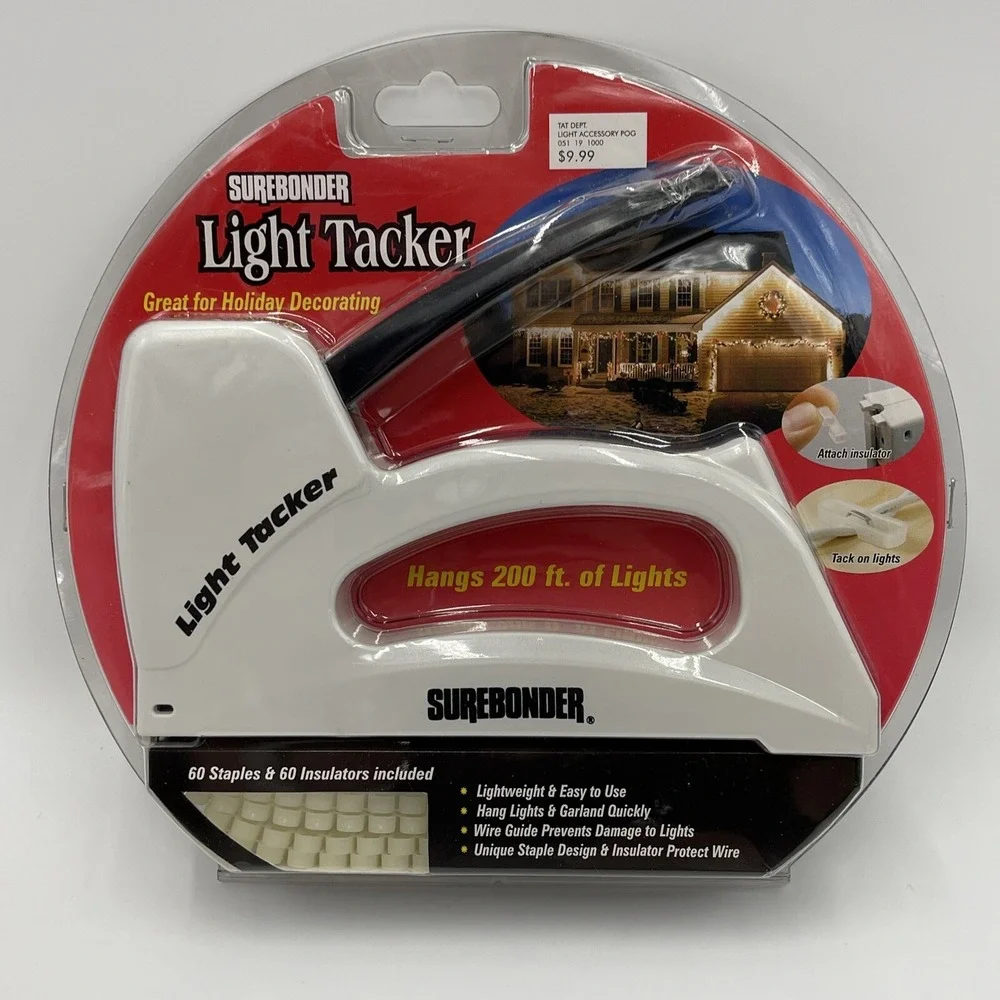 Christmas Light Tacker Surebonder Hangs 200ft‎